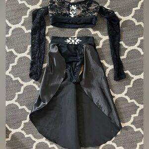 Black 2 piece dance costume